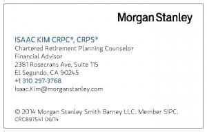 I. Kim - Morgan Stanley PrePro ad